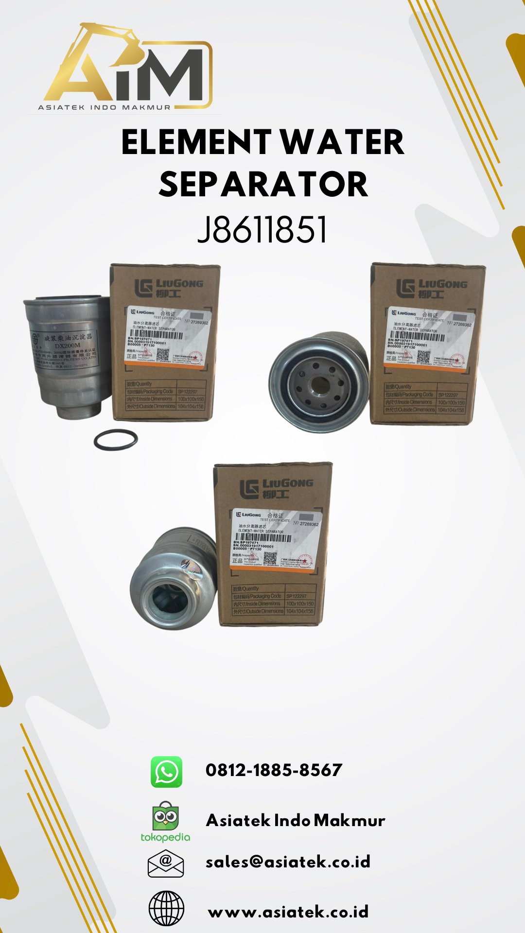 ELEMENT WATER SEPARATOR (J8611851)